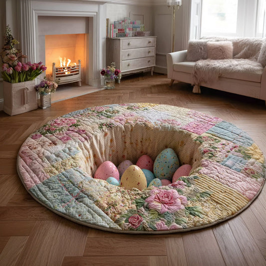 Easter Blossom Abyss Quilted Round Mat NCU0HH1732
