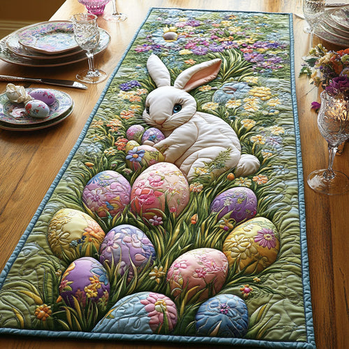 Easter Bunny Garden Quilted Table Runner NCU0TD2271