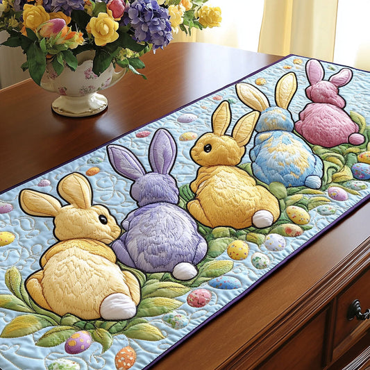 Easter Bunny Parade Quilted Table Runner NCU0NT5058