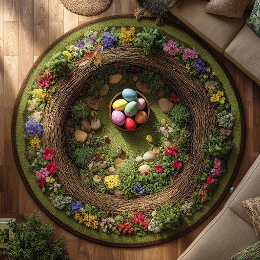 Easter Charm Quilted Round Mat NCU0DV9393