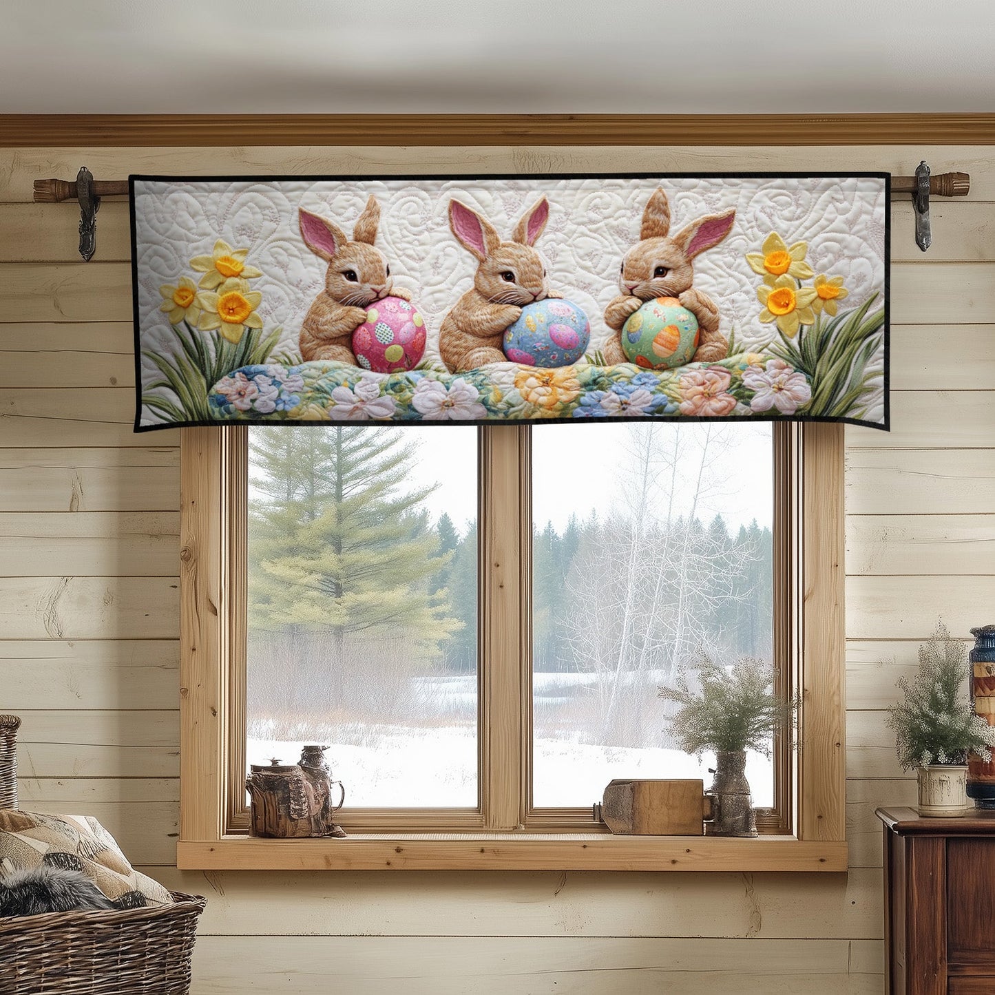 Easter Charm Quilted Valance NCU0NT4491