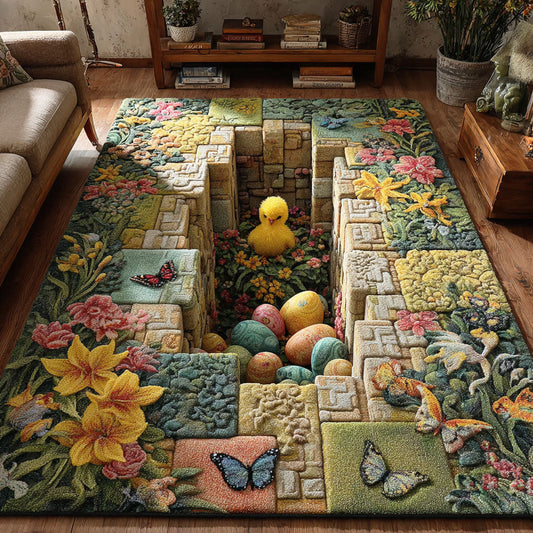 Easter Chick Patch Area Rug NCU0TD2299