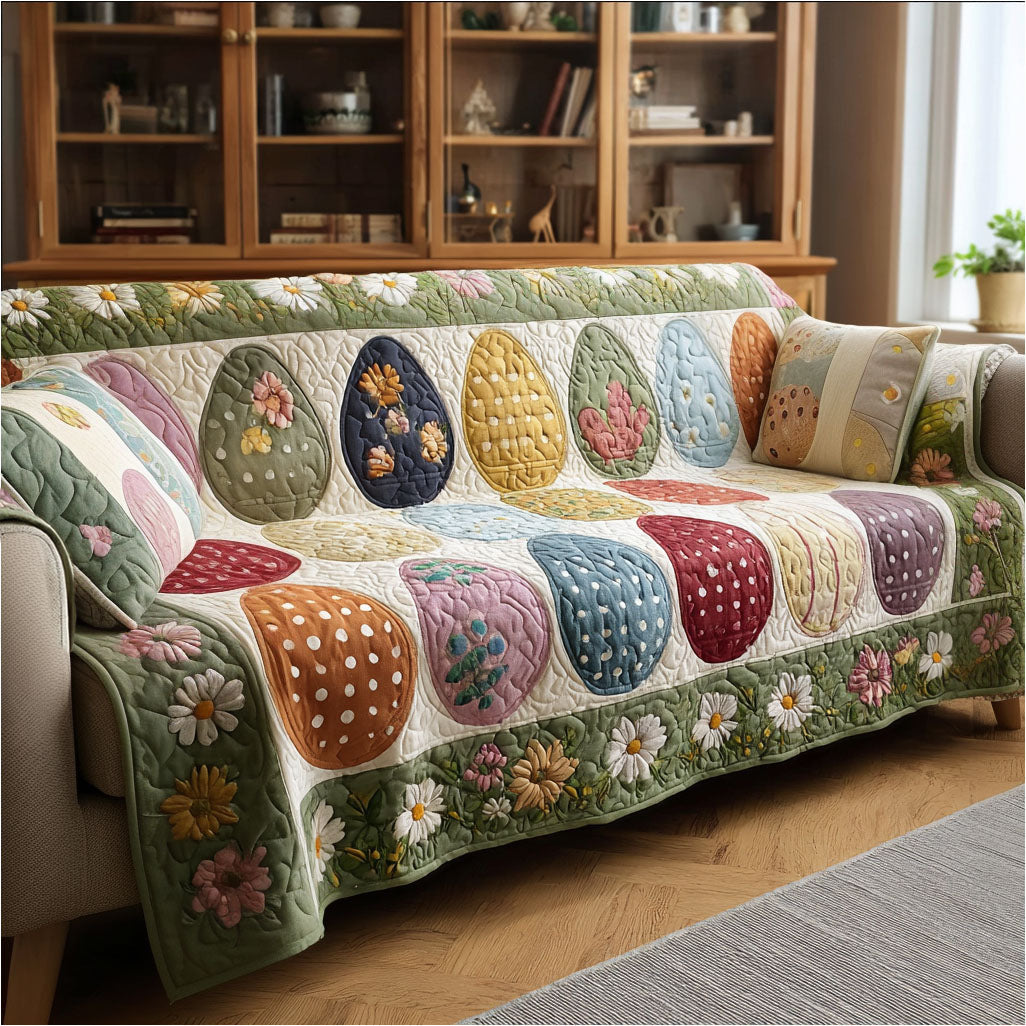 Easter Cottage Cheer Quilted Sofa Cover NCU0PT11370