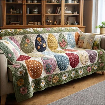 Easter Cottage Cheer Quilted Sofa Cover NCU0PT11370