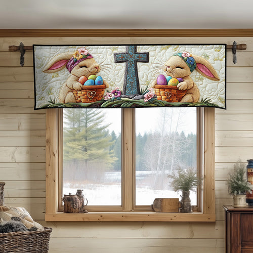 Easter Cross and Baskets Quilted Valance NCU0NT4511