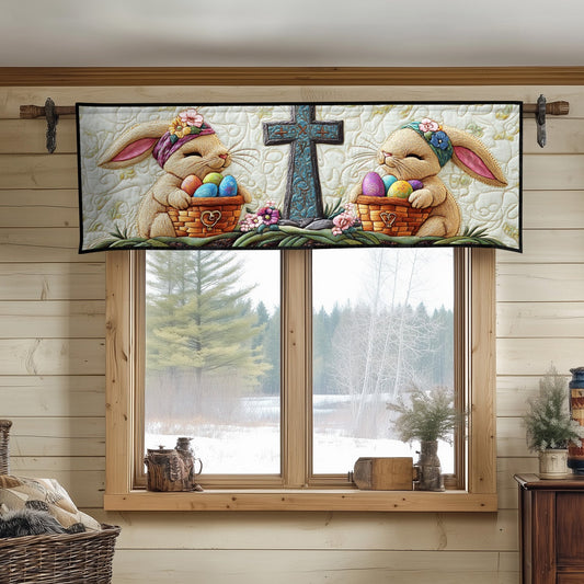 Easter Cross and Baskets Quilted Valance NCU0NT4511
