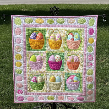 Easter Egg Baskets Quilted Blanket NCU0NT3408