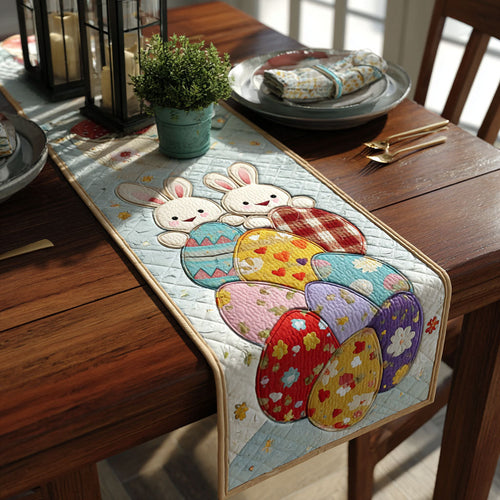 Easter Egg Harmony Quilted Table Runner NCU0PT11387