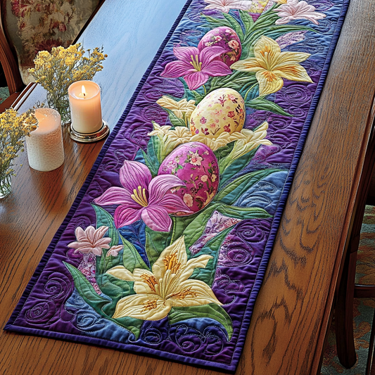 Easter Elegance Quilted Table Runner NCU0VH3593