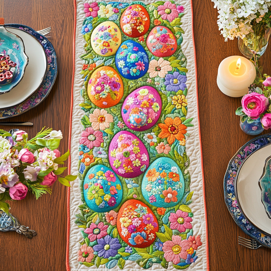 Easter Garden Path Quilted Table Runner NCU0VH2846