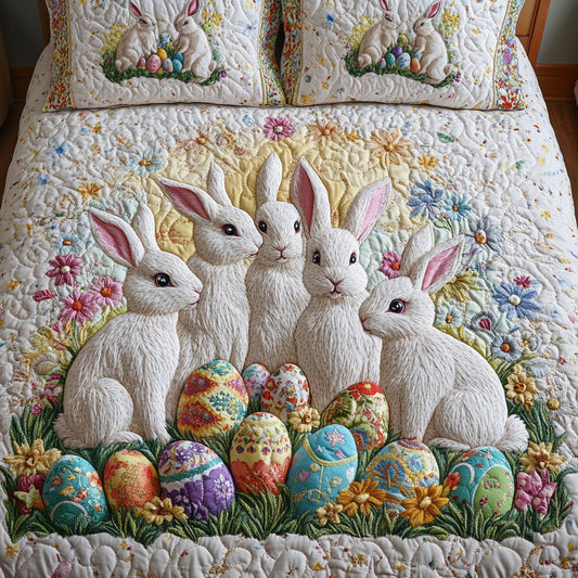 Easter Harmony 3-Piece Quilted Bedding Set NCU0NT4822