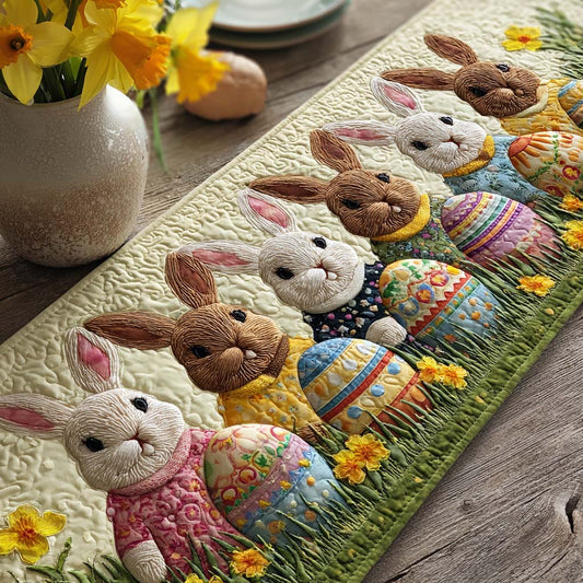 Easter Meadow Friends Quilted Table Runner NCU0NT12266