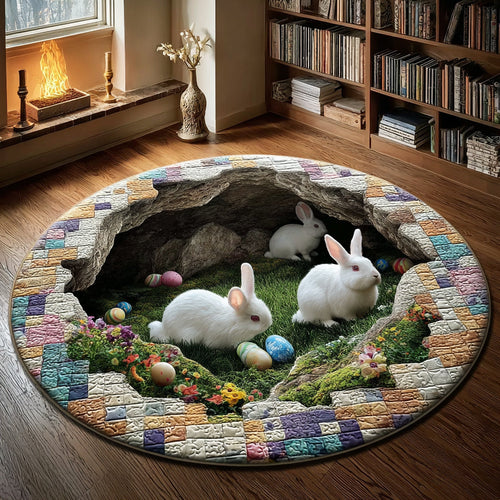 Easter Meadow Grotto Quilted Round Mat NCU0HH1736