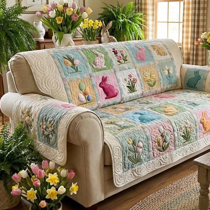 Easter Meadow Quilted Sofa Cover NCU0DV9422