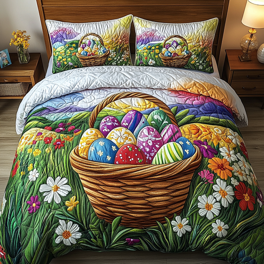 Easter Morning Bliss 3-Piece Quilted Bedding Set NCU0VL1521