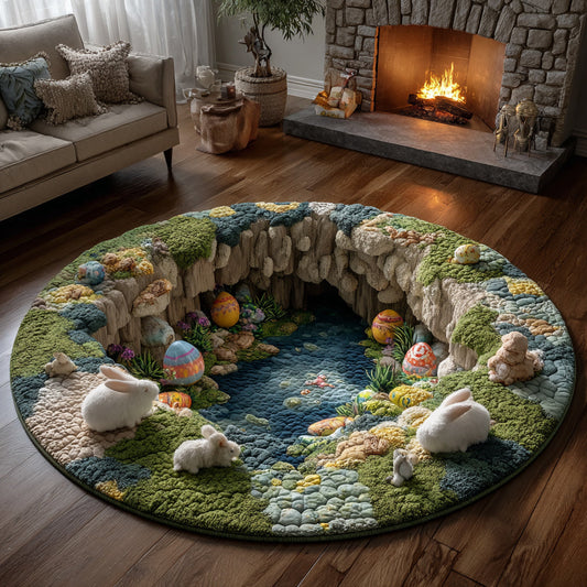 Easter Mossy Oasis Quilted Round Mat NCU0HH1737