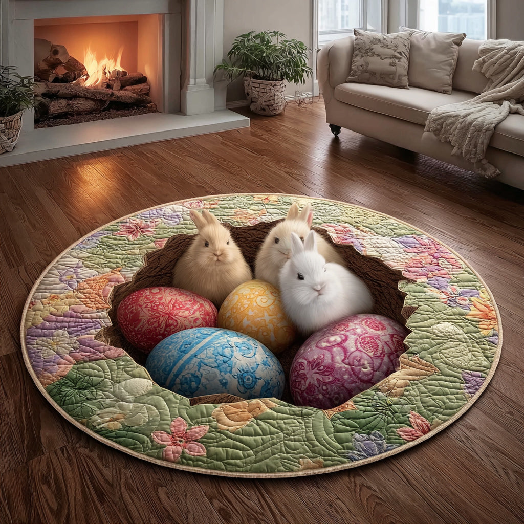 Easter Pastel Portal Quilted Round Mat NCU0HH1740