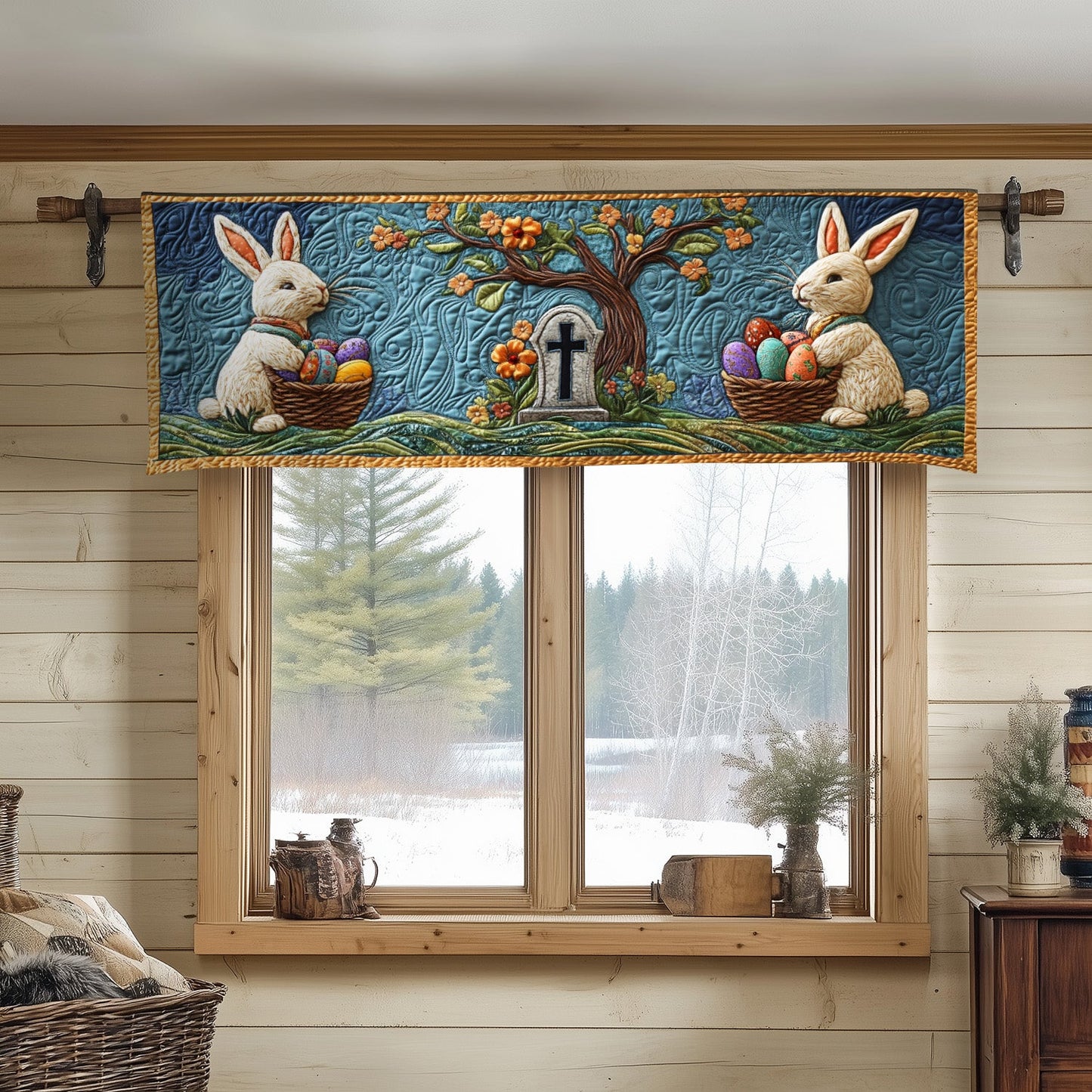 Easter Reflection Quilted Valance NCU0NT4492