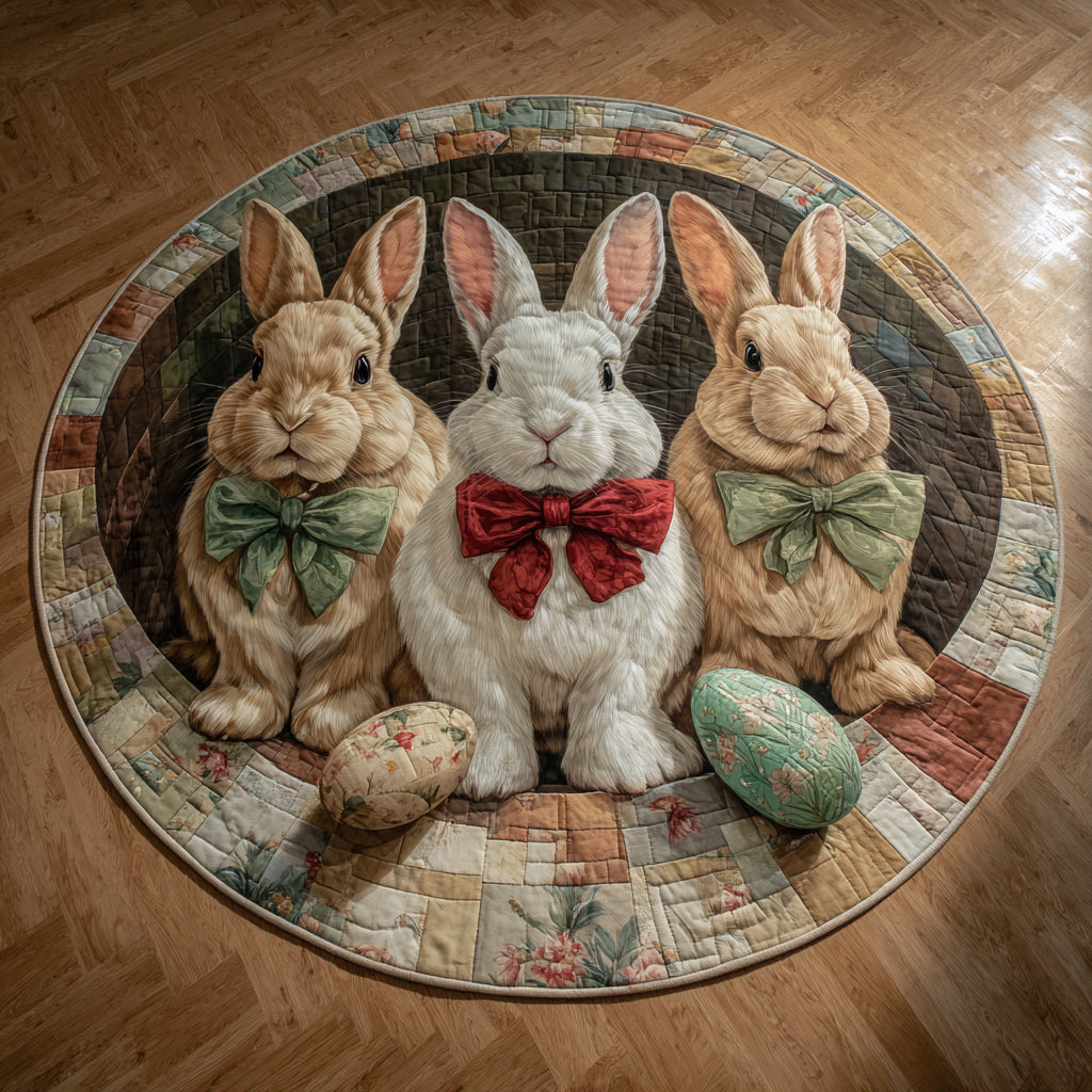 Easter Royal Trio Quilted Round Mat NCU0HH1741