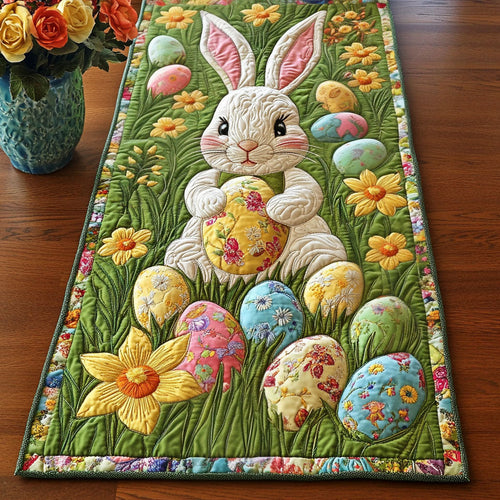 Easter Scene Quilted Table Runner NCU0NT3315