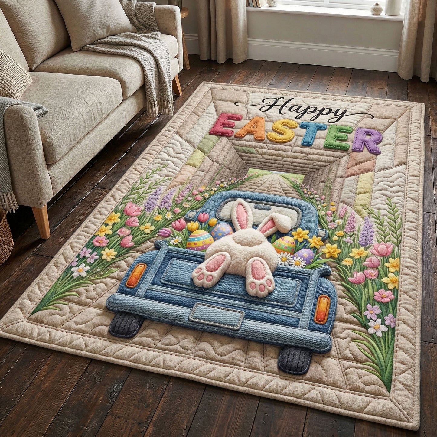 Easter Truck Area Rug NCU0NT12451