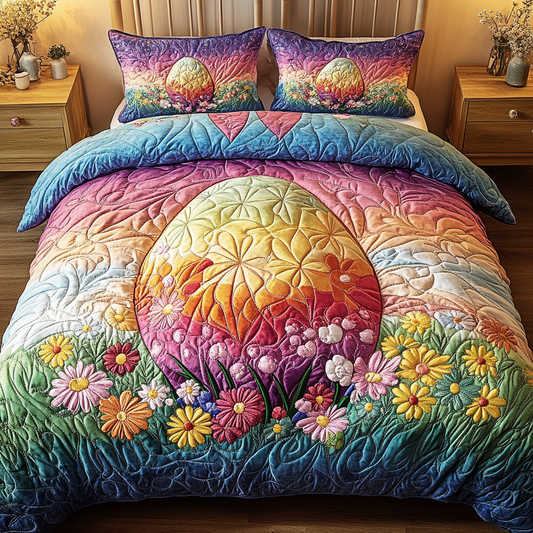 Easter Wonderland 3-Piece Quilted Bedding Set NCU0VL1528
