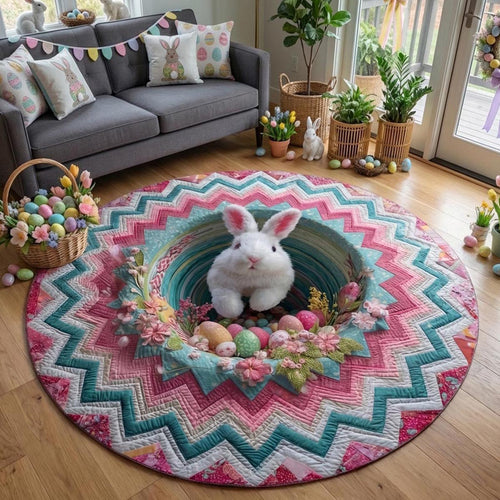 Easter Wreath Quilted Round Mat NCU0DV9396