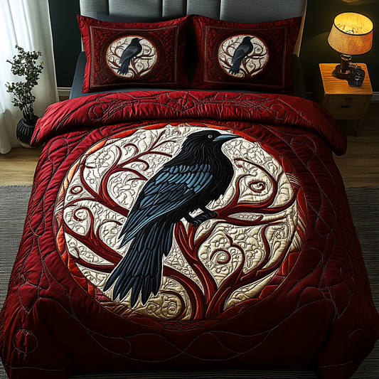 Ebon Beak 3-Piece Quilted Bedding Set NCU0DK4970