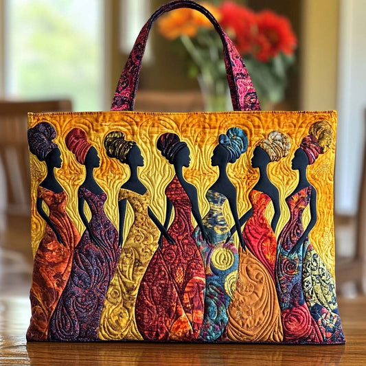 Ebony Beauty Shine Quilted Tote Bag NCU0NT8753