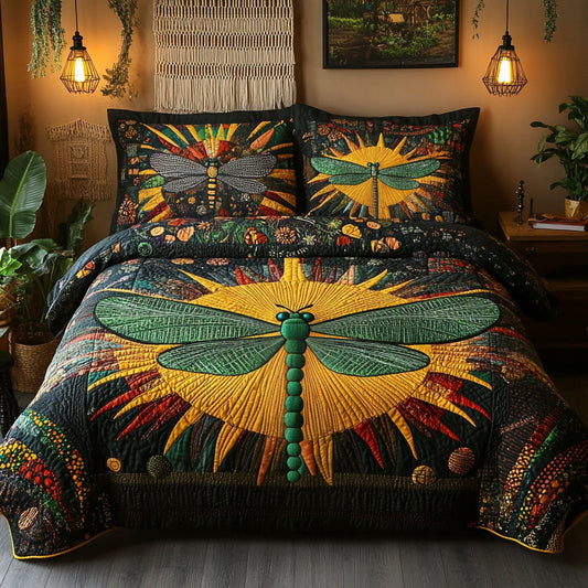 Ebony Wings of Heritage 3-Piece Quilted Bedding Set NCU0PT3408