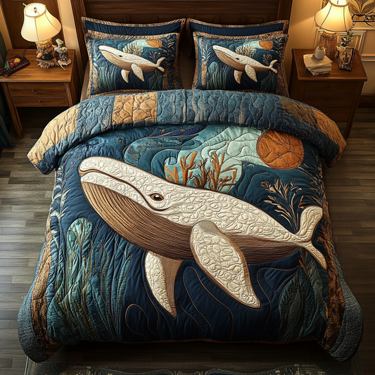 Echo Swimmer 3-Piece Quilted Bedding Set NCU0DK5053