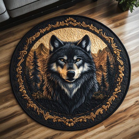 Echo Wolf Quilted Round Mat NCU0DV6525