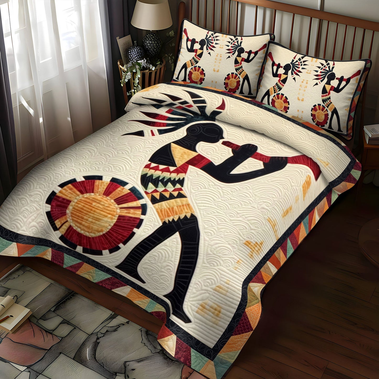 Echo of Ancients 3-Piece Quilted Bedding Set NCU0PT7319