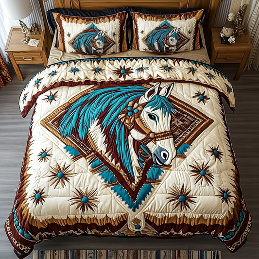Echoes of Freedom 3-Piece Quilted Bedding Set NCU0DK3233