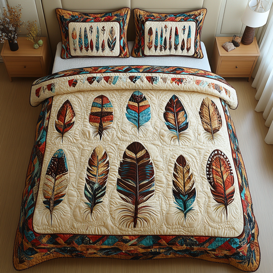Echoes of Nature 3-Piece Quilted Bedding Set NCU0DV4285