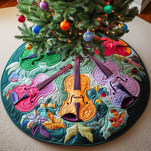 Echoes of the Bow Quilted Christmas Tree Skirt NCU0PT2833