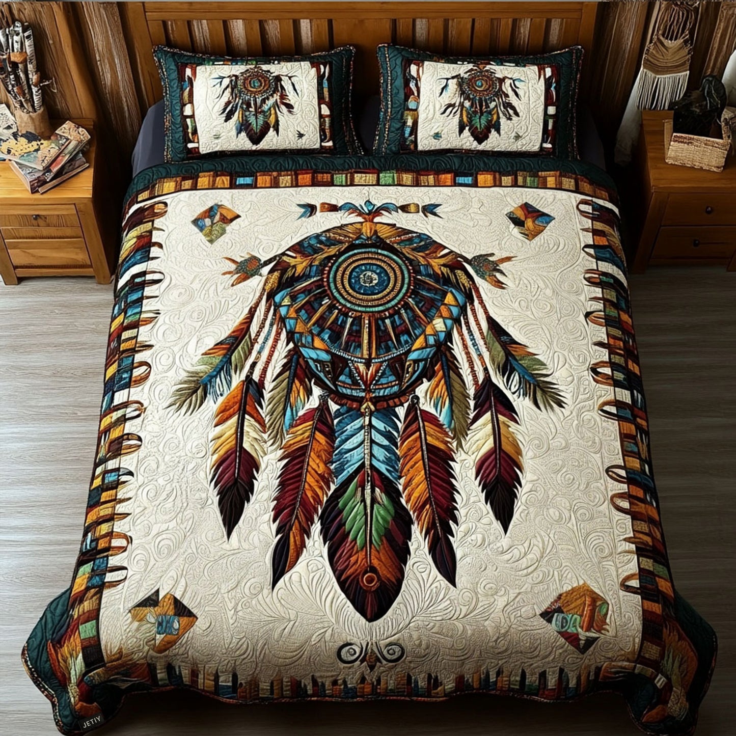 Echoes of the Sky 3-Piece Quilted Bedding Set NCU0PT3010