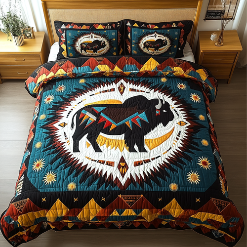 Echoes of the West 3-Piece Quilted Bedding Set NCU0DK3219