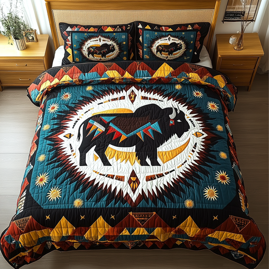 Echoes of the West 3-Piece Quilted Bedding Set NCU0DK3219