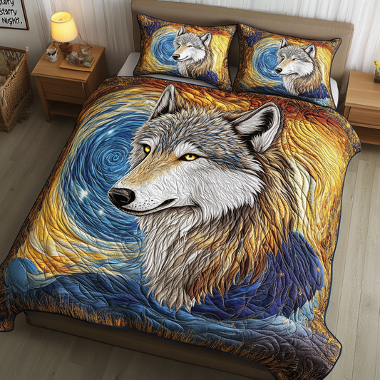 Echoing Moon 3-Piece Quilted Bedding Set NCU0DK4442