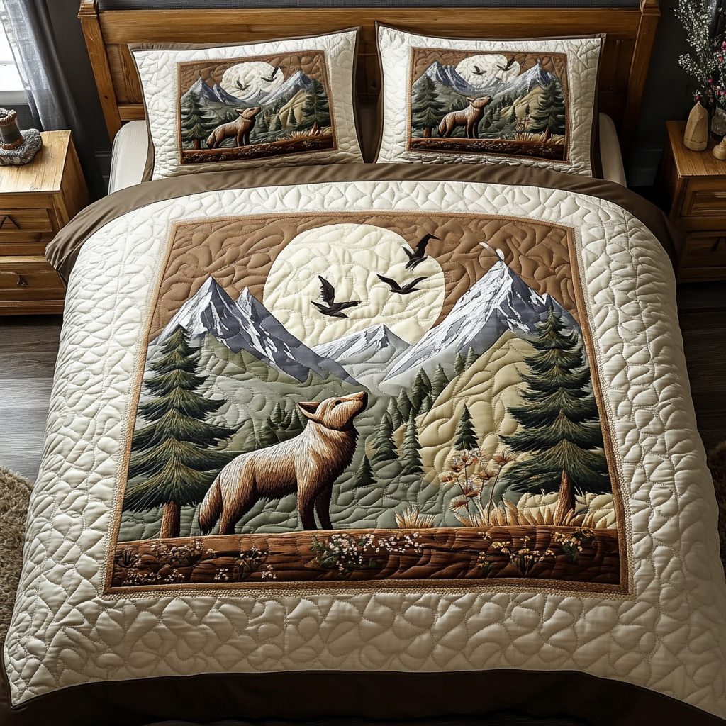 Echoing Silence 3-Piece Quilted Bedding Set NCU0VH2801