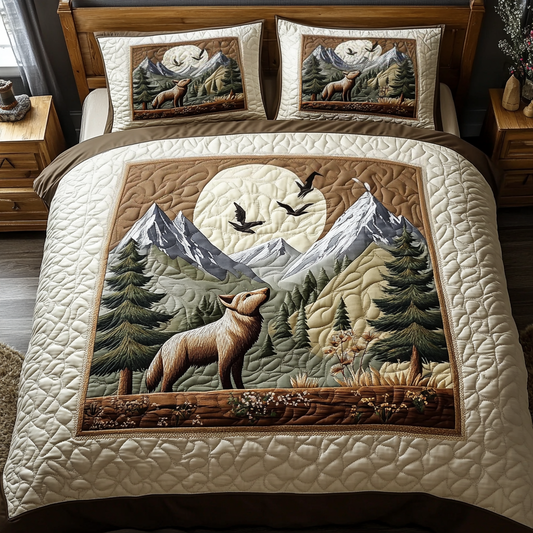 Echoing Silence 3-Piece Quilted Bedding Set NCU0VH2801