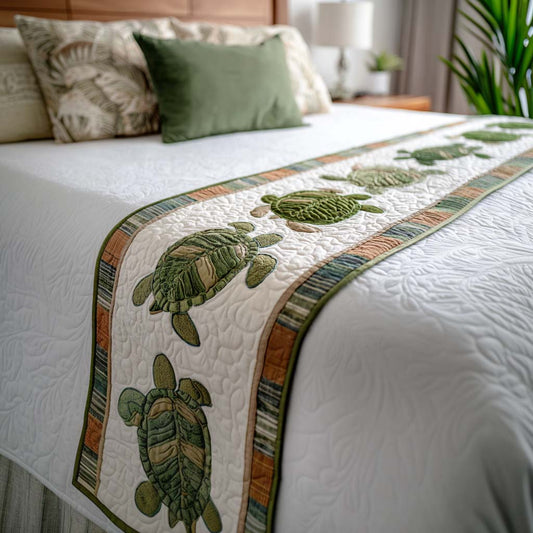 Eco Spirit Turtle Quilted Bed Runner NCU0PT9459