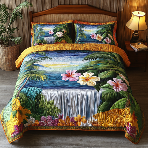 Eden View 3-Piece Quilted Bedding Set NCU0VL2444