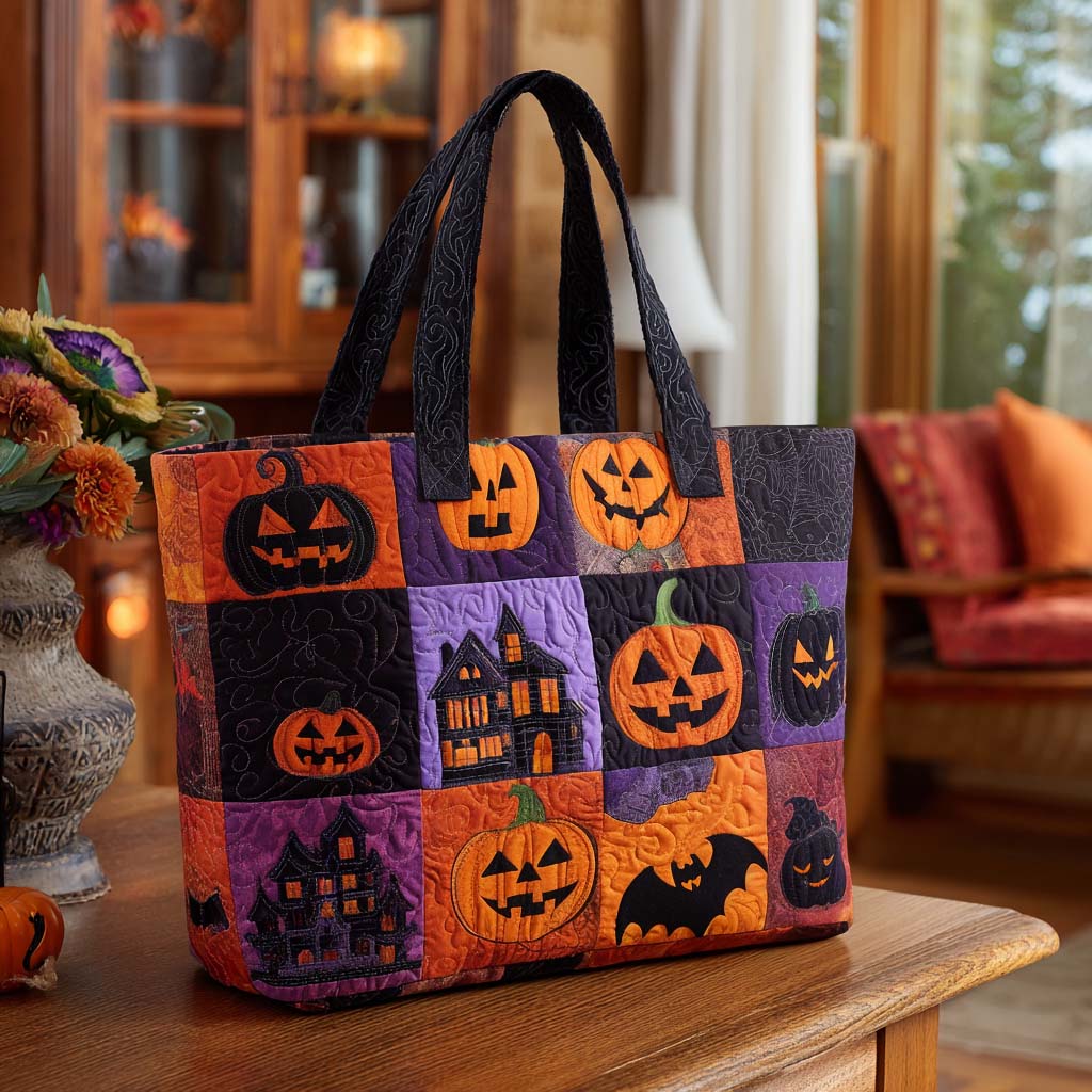 Eerie Escape Quilted Tote Bag NCU0NT9415