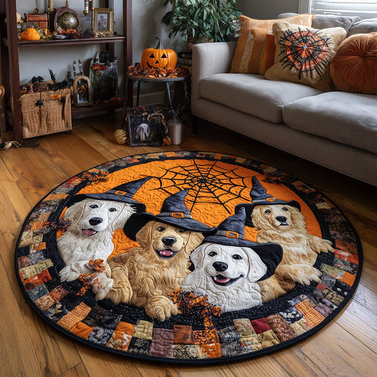 Eerie Retriever Quilted Round Mat NCU0TH3259
