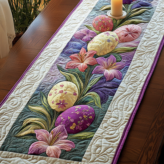 Egg Bloom Quilted Table Runner NCU0VH3595