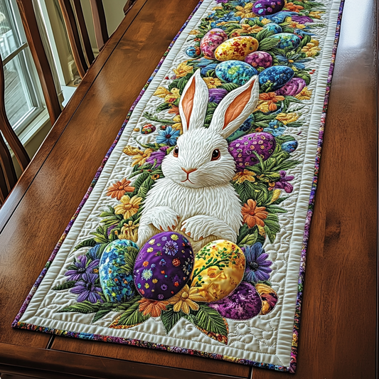 Egg Hunt Bunny Quilted Table Runner NCU0DK5623