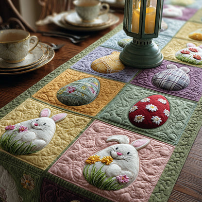 Egg Hunt Garden Quilted Table Runner NCU0PT11388