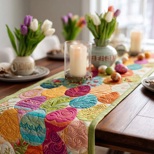 Egg Mosaic Quilted Table Runner NCU0VL3200